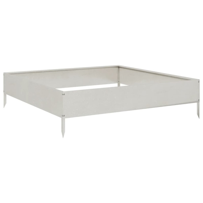 vidaXL Ζαρντινιέρα Υπερυψωμένη 100x100x26 εκ. από Ανοξείδωτο Ατσάλι