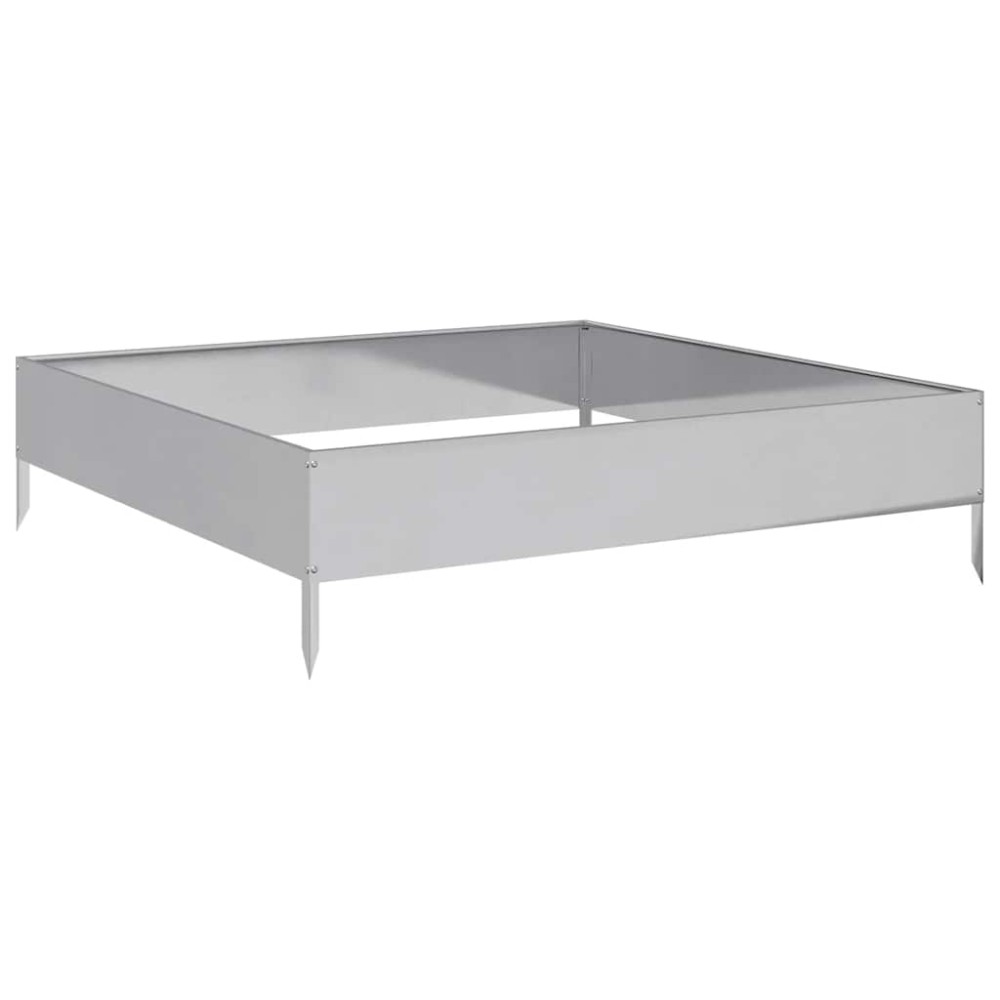 vidaXL Ζαρντινιέρα Υπερυψωμένη 100x100x26 εκ. Γαλβανισμένο Χάλυβα