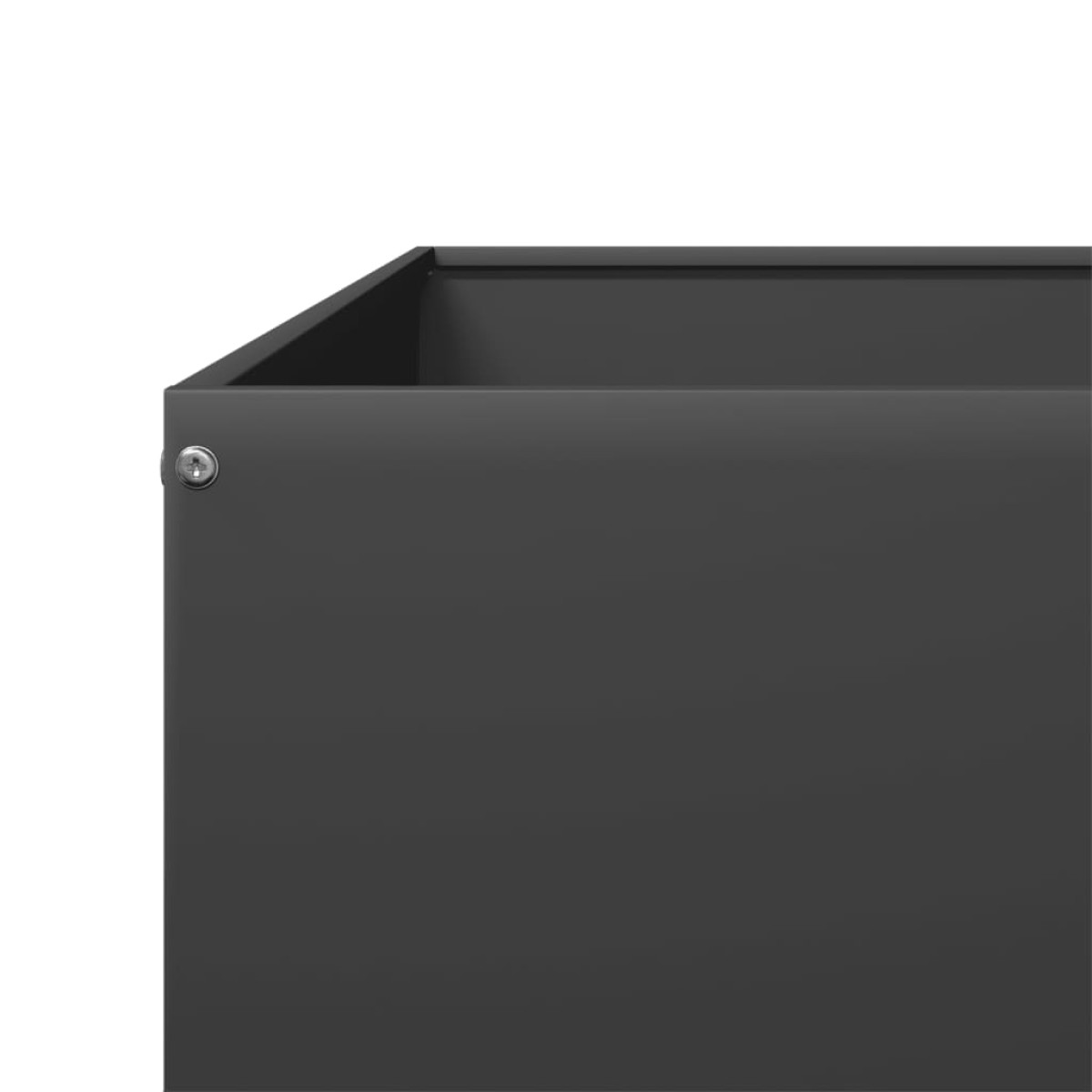 vidaXL Ζαρντινιέρα Υπερυψωμένη Μαύρο 100x100x33,5 εκ. Ατσάλι