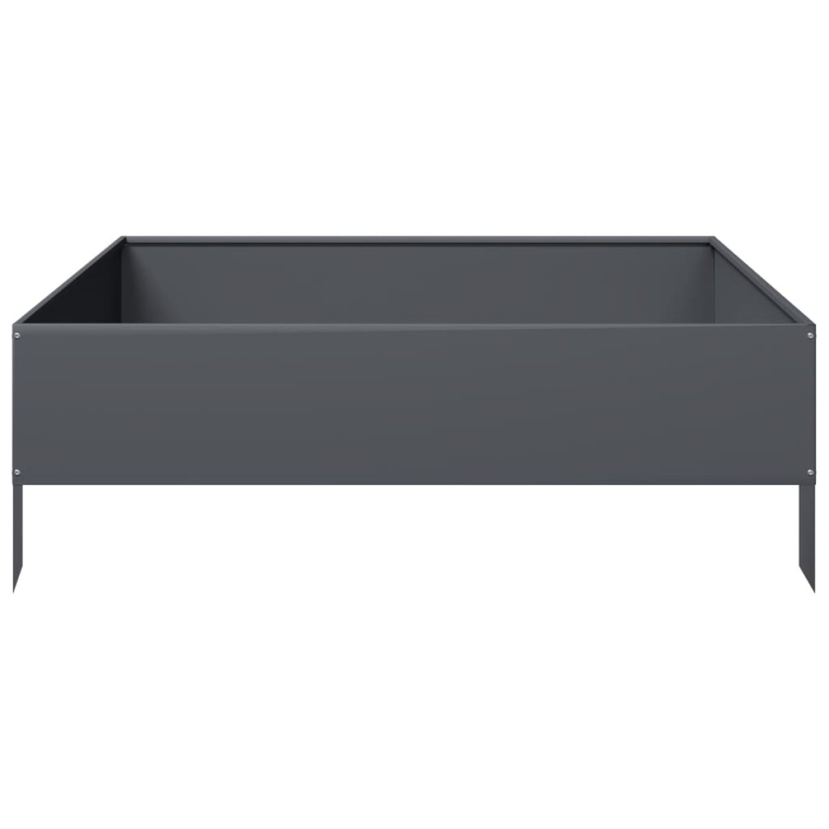 vidaXL Ζαρντινιέρα Υπερυψωμένη Ανθρακί 100x100x33,5 εκ. Ατσάλι