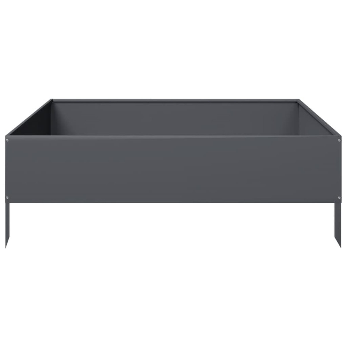 vidaXL Ζαρντινιέρα Υπερυψωμένη Ανθρακί 100x100x33,5 εκ. Ατσάλι