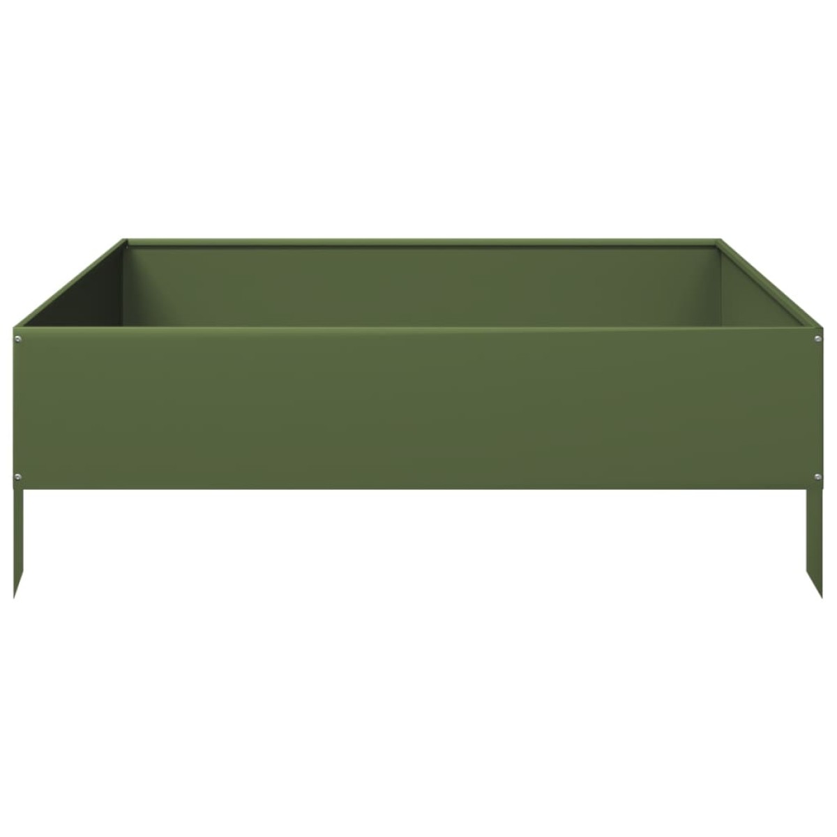 vidaXL Ζαρντινιέρα Υπερυψωμένη Λαδί 100x100x33,5 εκ. Ατσάλι