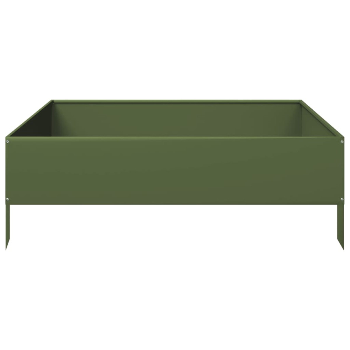 vidaXL Ζαρντινιέρα Υπερυψωμένη Λαδί 100x100x33,5 εκ. Ατσάλι