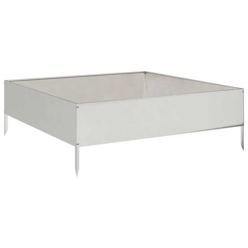 vidaXL Ζαρντινιέρα Υπερυψωμένη 100x100x33,5 εκ. από Ανοξείδωτο Ατσάλι
