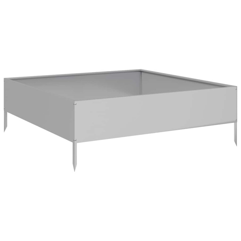 vidaXL Ζαρντινιέρα Υπερυψωμένη 100x100x33,5 εκ. Γαλβανισμένο Χάλυβα