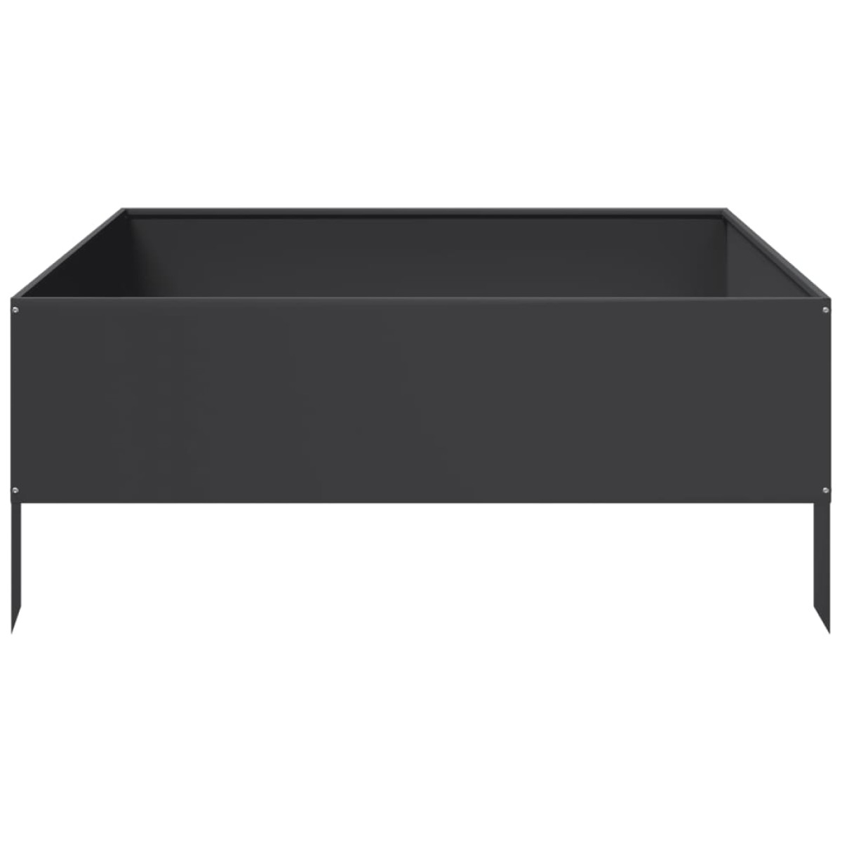 vidaXL Ζαρντινιέρα Υπερυψωμένη Μαύρο 100x100x41 εκ. Ατσάλι