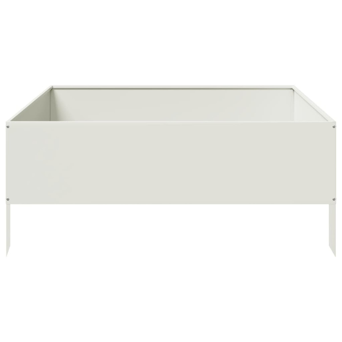 vidaXL Ζαρντινιέρα Υπερυψωμένη Λευκό 100x100x41 εκ. Ατσάλι