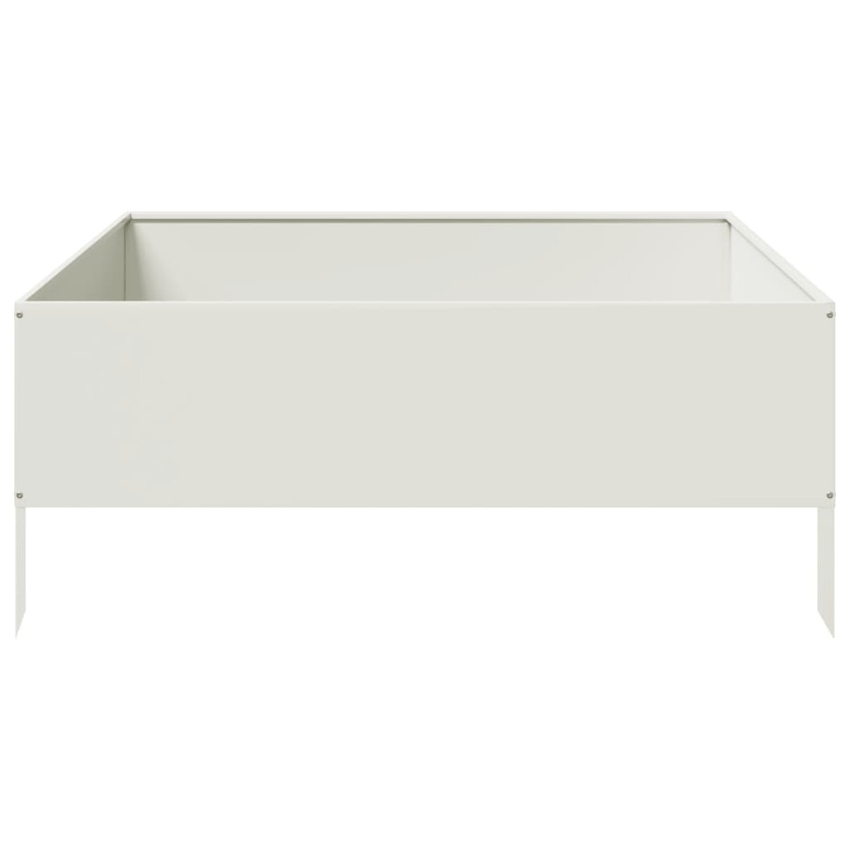 vidaXL Ζαρντινιέρα Υπερυψωμένη Λευκό 100x100x41 εκ. Ατσάλι