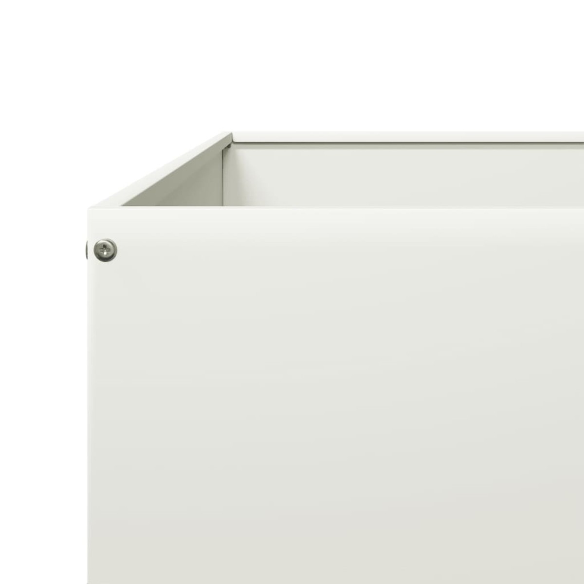 vidaXL Ζαρντινιέρα Υπερυψωμένη Λευκό 100x100x41 εκ. Ατσάλι