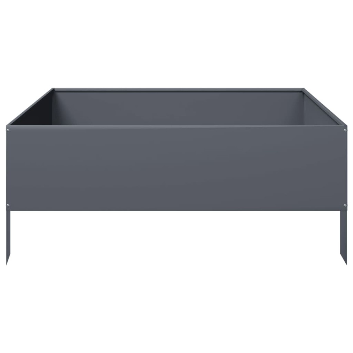 vidaXL Ζαρντινιέρα Υπερυψωμένη Ανθρακί 100x100x41 εκ. Ατσάλι