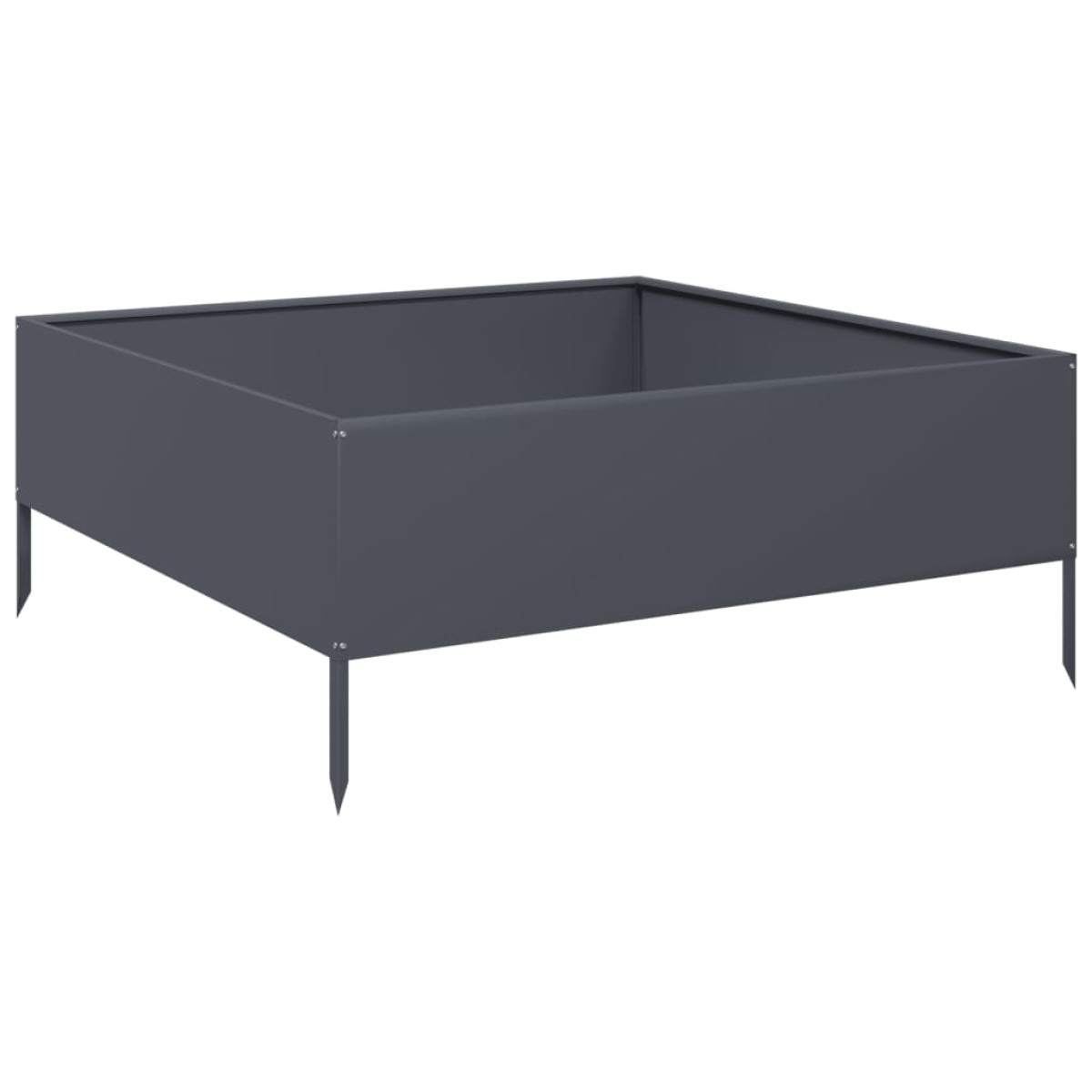 vidaXL Ζαρντινιέρα Υπερυψωμένη Ανθρακί 100x100x41 εκ. Ατσάλι