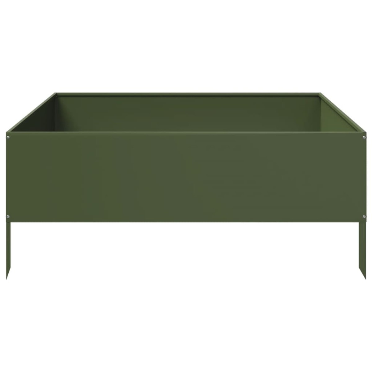 vidaXL Ζαρντινιέρα Υπερυψωμένη Λαδί 100x100x41 εκ. Ατσάλι