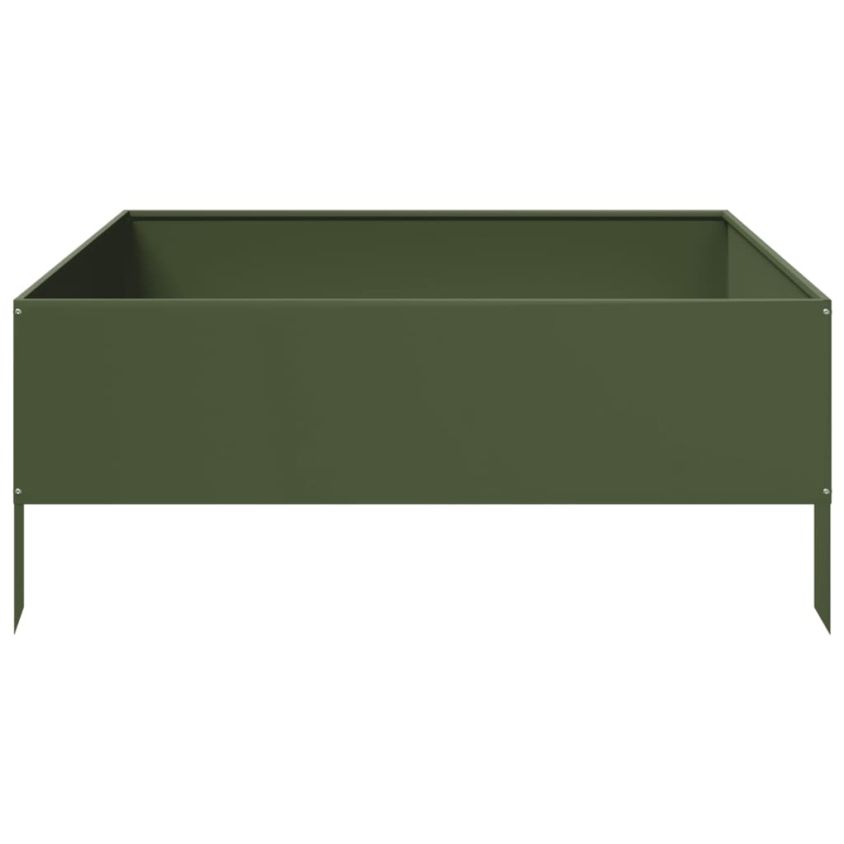 vidaXL Ζαρντινιέρα Υπερυψωμένη Λαδί 100x100x41 εκ. Ατσάλι