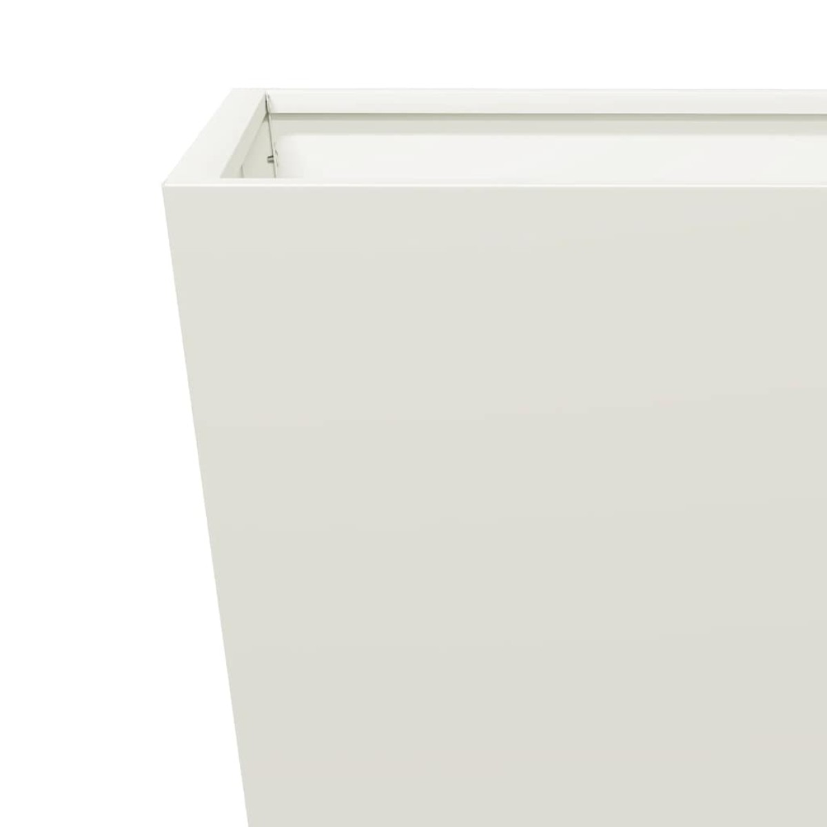 vidaXL Ζαρντινιέρα Κήπου Λευκή 30x30x30 εκ. από Ατσάλι