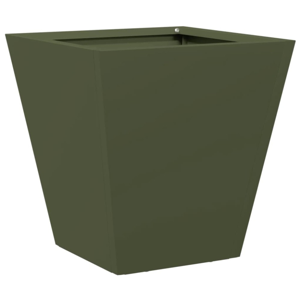 vidaXL Ζαρντινιέρα Κήπου Λαδί 40x40x40 εκ. από Ατσάλι