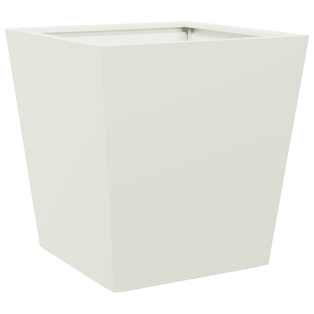 vidaXL Ζαρντινιέρα Λευκή 40 x 40 x 40 εκ. από Ατσάλι