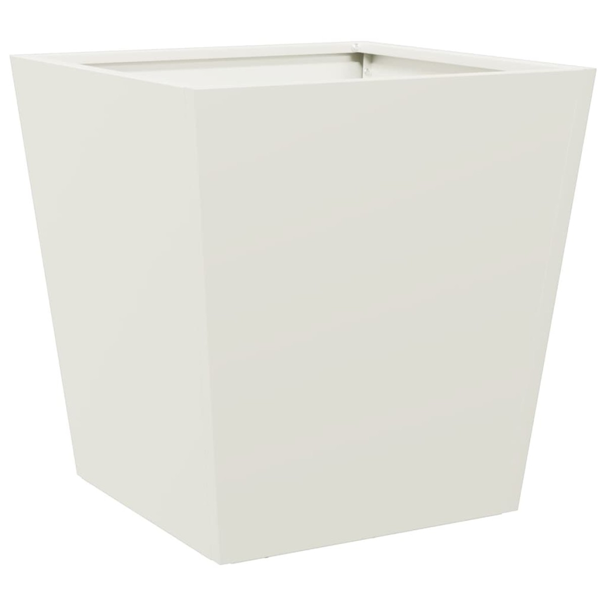 vidaXL Ζαρντινιέρες Κήπου 2 τεμ. Λευκό 40x40x40 εκ. από Ατσάλι