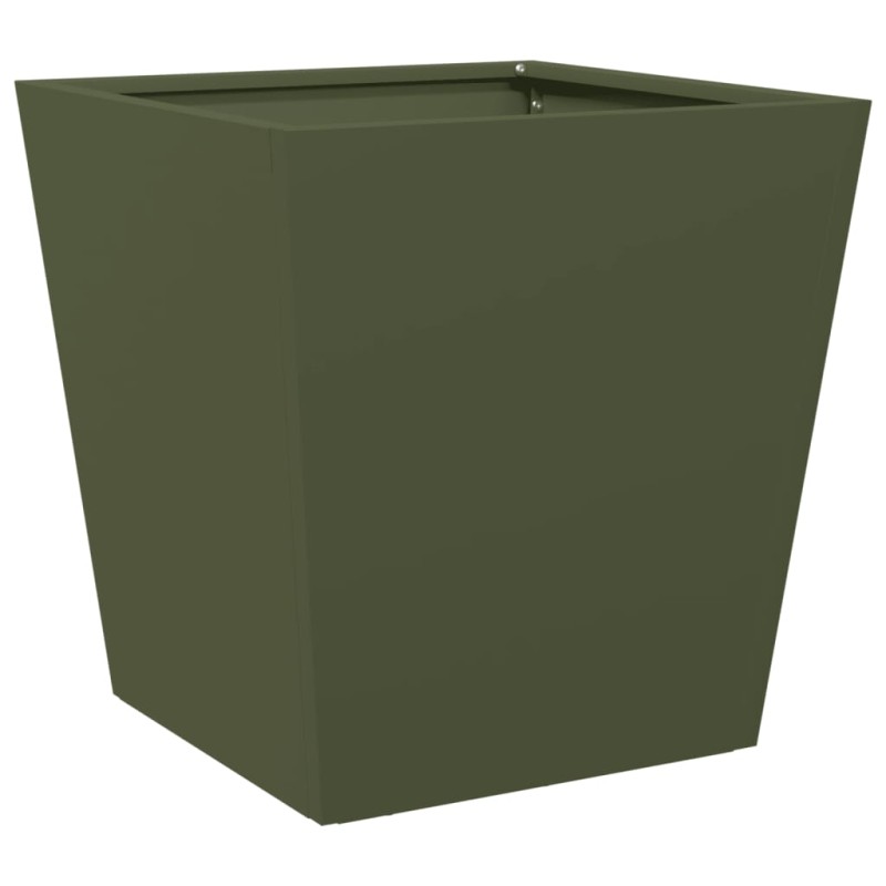 vidaXL Ζαρντινιέρα Κήπου Λαδί 40x40x40 εκ. από Ατσάλι
