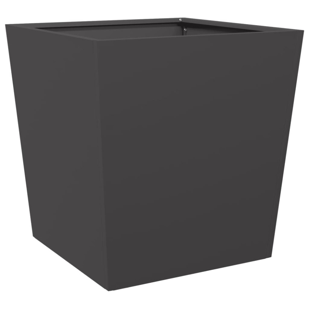 vidaXL Ζαρντινιέρα Κήπου Μαύρο 50 x 50 x 50 εκ από Ατσάλι