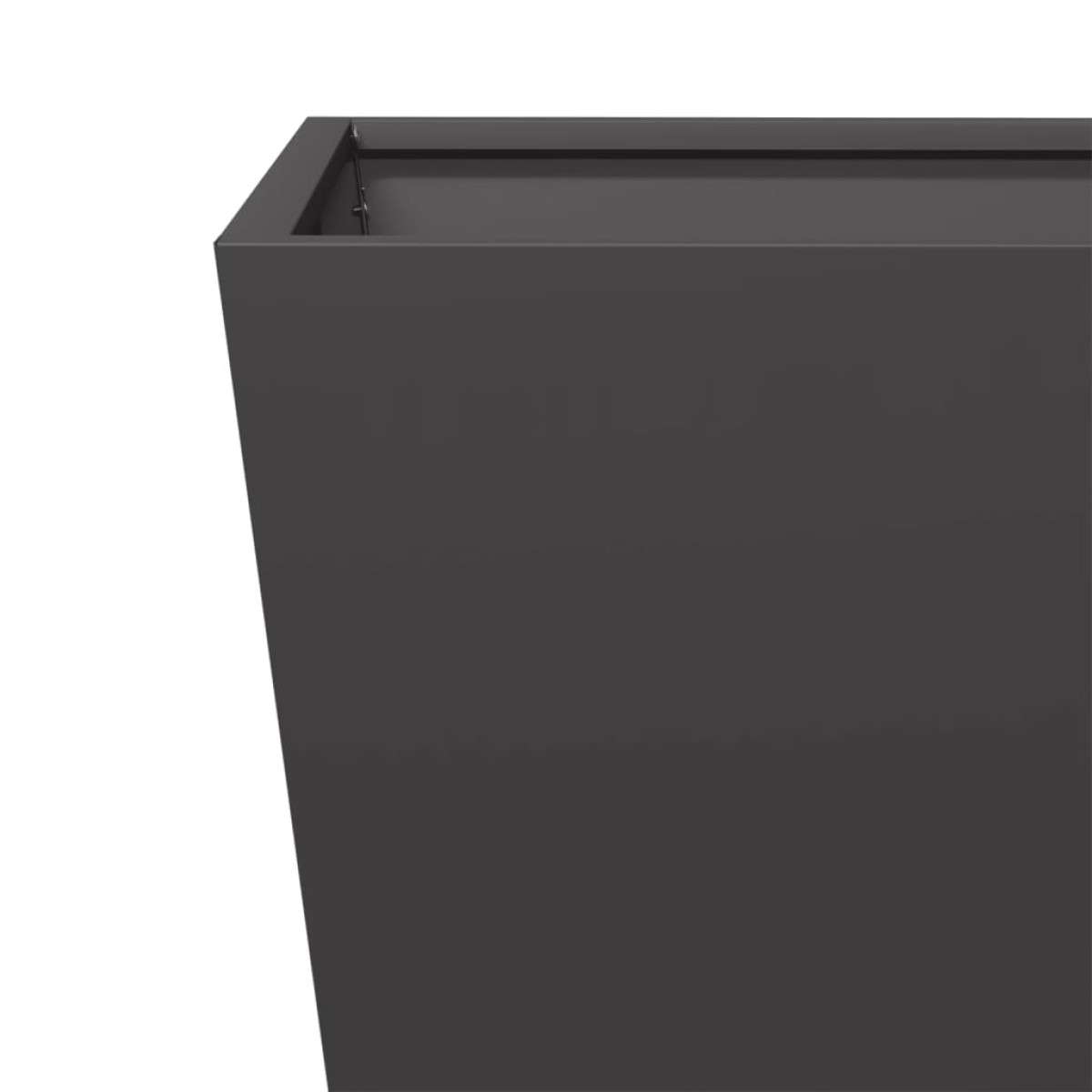 vidaXL Ζαρντινιέρα Κήπου Μαύρο 50 x 50 x 50 εκ από Ατσάλι