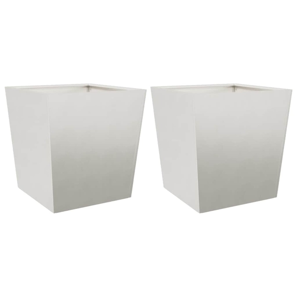 vidaXL Ζαρντινιέρες Κήπου 2 τεμ. 50x50x50 εκ. από Ανοξείδωτο Ατσάλι