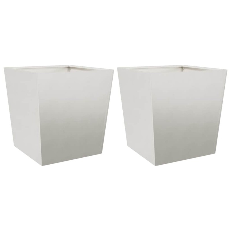 vidaXL Ζαρντινιέρες Κήπου 2 τεμ. 50x50x50 εκ. από Ανοξείδωτο Ατσάλι