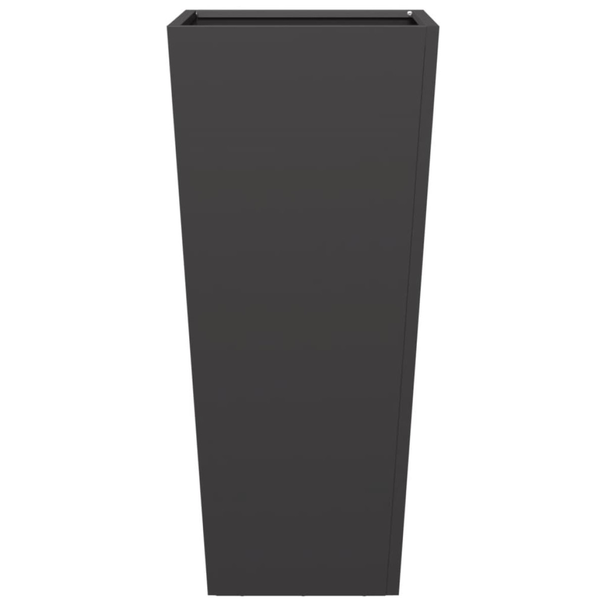 vidaXL Ζαρντινιέρα Κήπου Μαύρη 35x35x75 εκ. από Ατσάλι