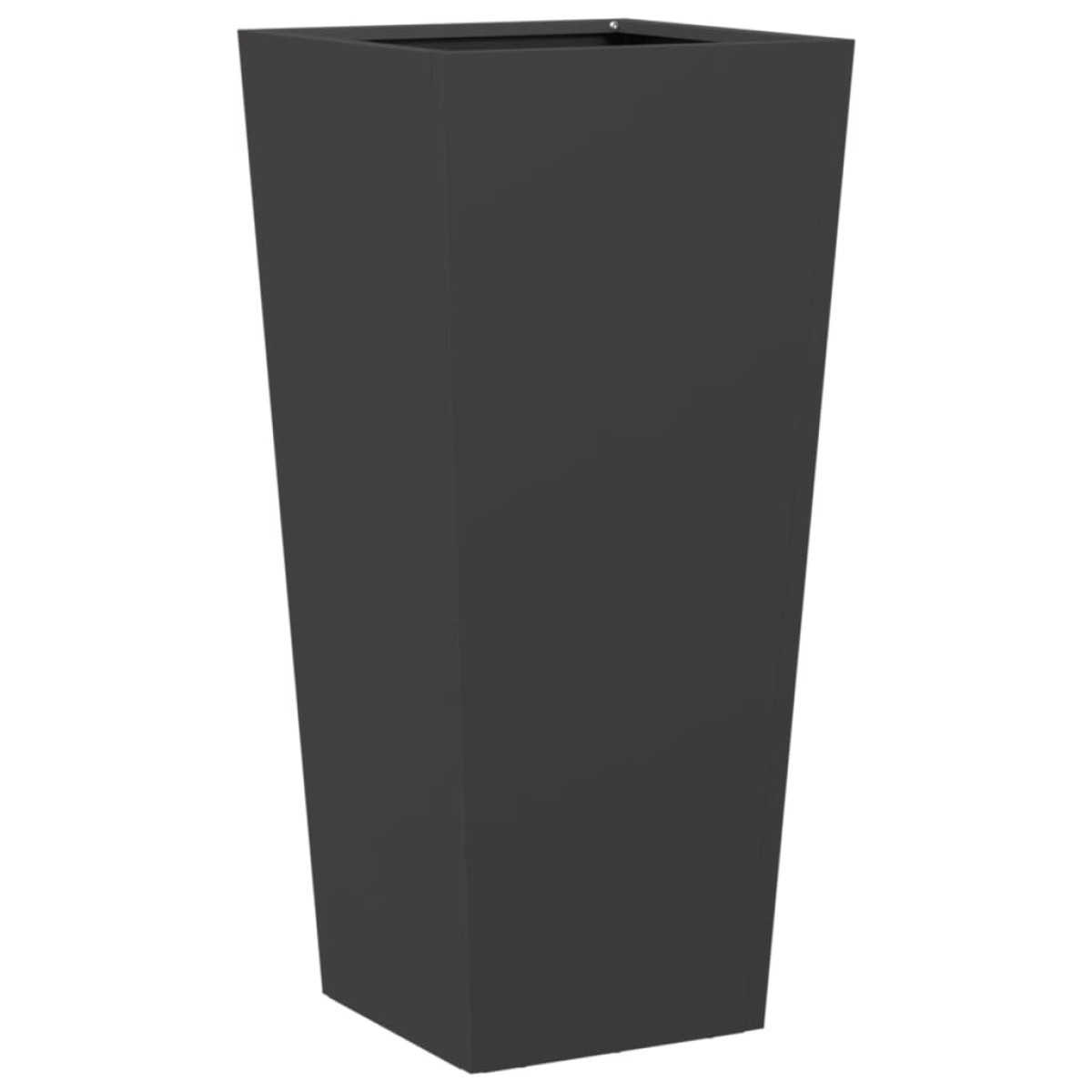 vidaXL Ζαρντινιέρες Κήπου 2 τεμ. Μαύρο 35x35x75 εκ από Ατσάλι