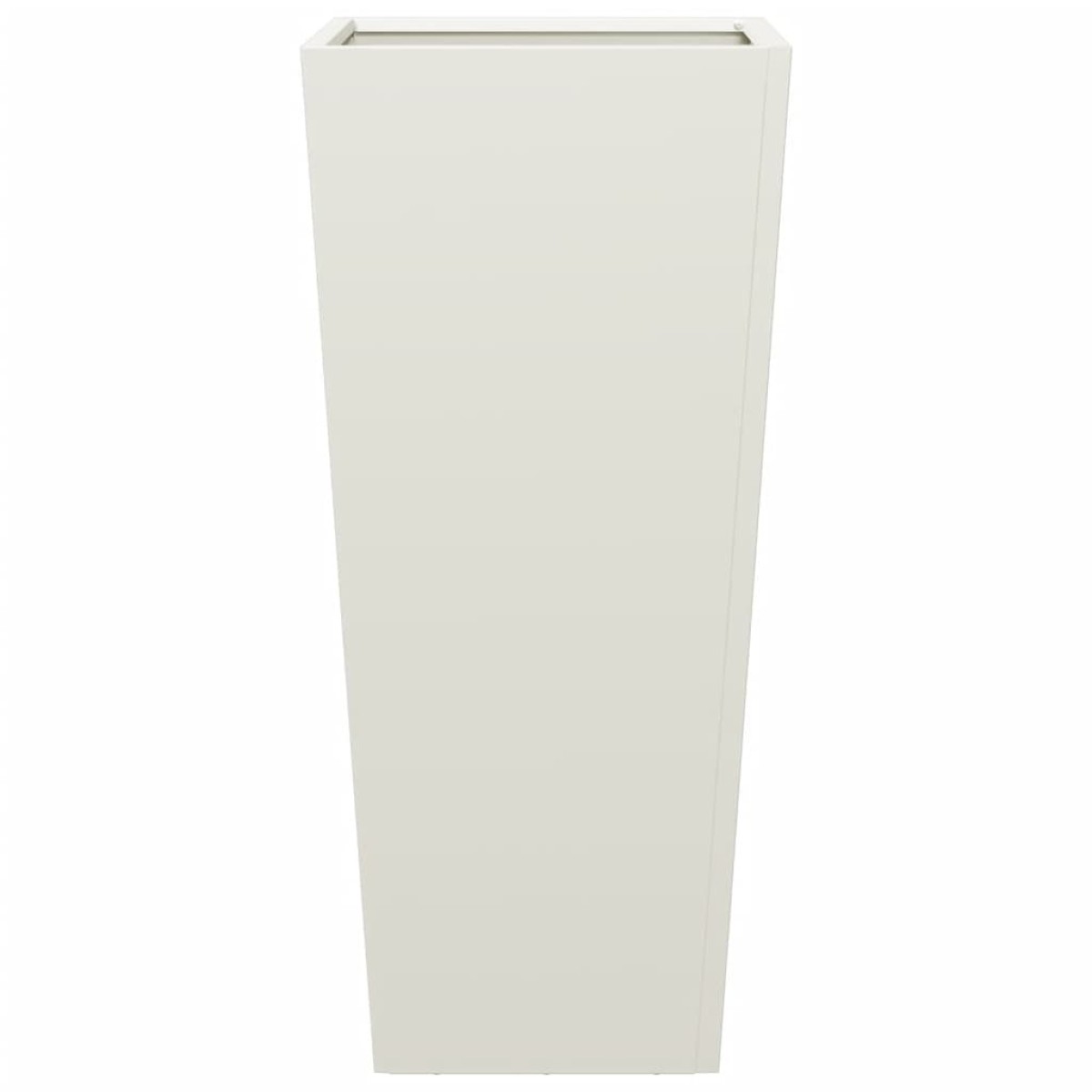 vidaXL Ζαρντινιέρες Κήπου 2 τεμ. Λευκό 35x35x75 εκ από Ατσάλι
