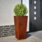 vidaXL Ζαρντινιέρες Κήπου 2τεμ. 35x35x75 εκ Ατσάλι Σκληρυθέν στον Αέρα