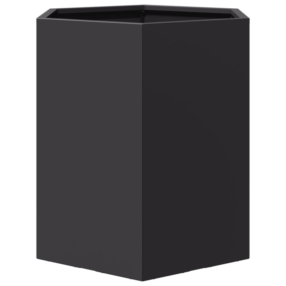 vidaXL Ζαρντινιέρες Κήπου 2τεμ. Εξάγωνη Μαύρη 46x40x45 εκ. Ατσάλι