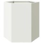 vidaXL Ζαρντινιέρες Κήπου 2τεμ. Εξάγωνη Λευκή 46x40x45 εκ. Ατσάλι