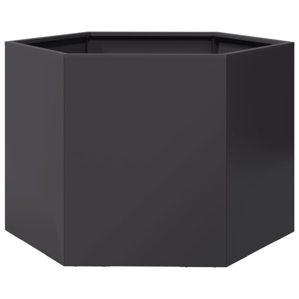 vidaXL Ζαρντινιέρα Κήπου Εξάγωνη Μαύρη 69x60x45 εκ. Ατσάλι