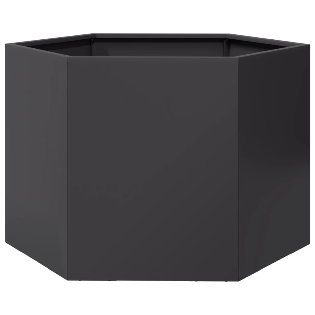 vidaXL Ζαρντινιέρα Κήπου Εξάγωνη Μαύρη 69x60x45 εκ. Ατσάλι