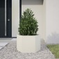 vidaXL Ζαρντινιέρα Κήπου Εξάγωνη Λευκή 69x60x45 εκ. Ατσάλι