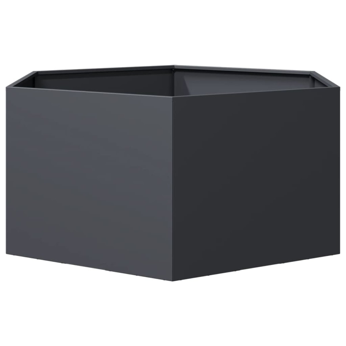 vidaXL Ζαρντινιέρα Κήπου Εξάγωνη Ανθρακί 104x90x45 εκ. Ατσάλι