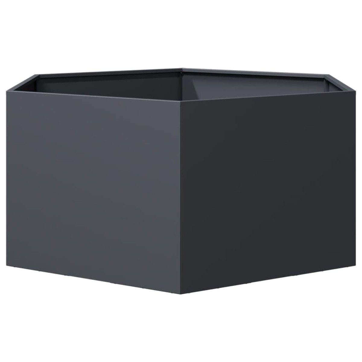 vidaXL Ζαρντινιέρα Κήπου Εξάγωνη Ανθρακί 104x90x45 εκ. Ατσάλι