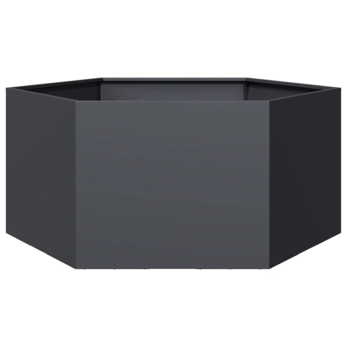 vidaXL Ζαρντινιέρα Κήπου Εξάγωνη Ανθρακί 104x90x45 εκ. Ατσάλι