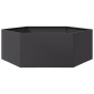 vidaXL Ζαρντινιέρα Κήπου Εξάγωνη Μαύρη 138x120x45 εκ. Ατσάλι