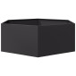 vidaXL Ζαρντινιέρα Κήπου Εξάγωνη Μαύρη 138x120x45 εκ. Ατσάλι