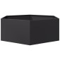 vidaXL Ζαρντινιέρα Κήπου Εξάγωνη Μαύρη 138x120x45 εκ. Ατσάλι