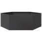 vidaXL Ζαρντινιέρα Κήπου Εξάγωνη Μαύρη 138x120x45 εκ. Ατσάλι