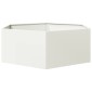 vidaXL Ζαρντινιέρα Κήπου Εξάγωνη Λευκή 138x120x45 εκ. Ατσάλι