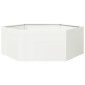 vidaXL Ζαρντινιέρα Κήπου Εξάγωνη Λευκή 138x120x45 εκ. Ατσάλι