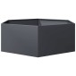 vidaXL Ζαρντινιέρα Κήπου Εξάγωνη Ανθρακί 138x120x45 εκ. Ατσάλι