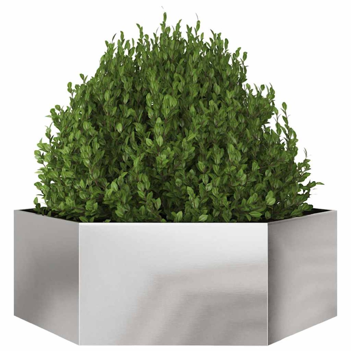 vidaXL Ζαρντινιέρα Κήπου Εξάγωνη 138x120x45 εκ. Ανοξείδωτο Ατσάλι