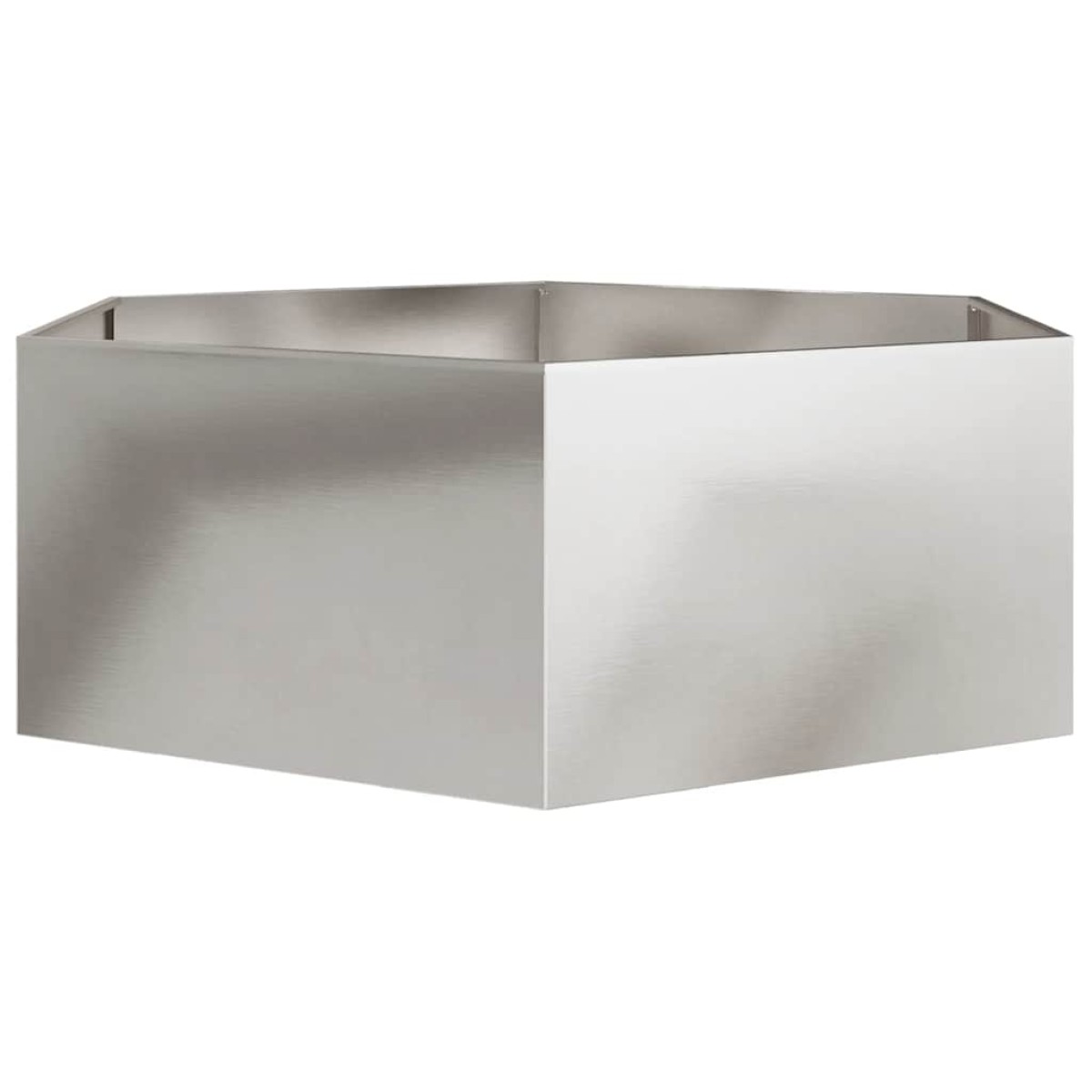 vidaXL Ζαρντινιέρα Κήπου Εξάγωνη 138x120x45 εκ. Ανοξείδωτο Ατσάλι