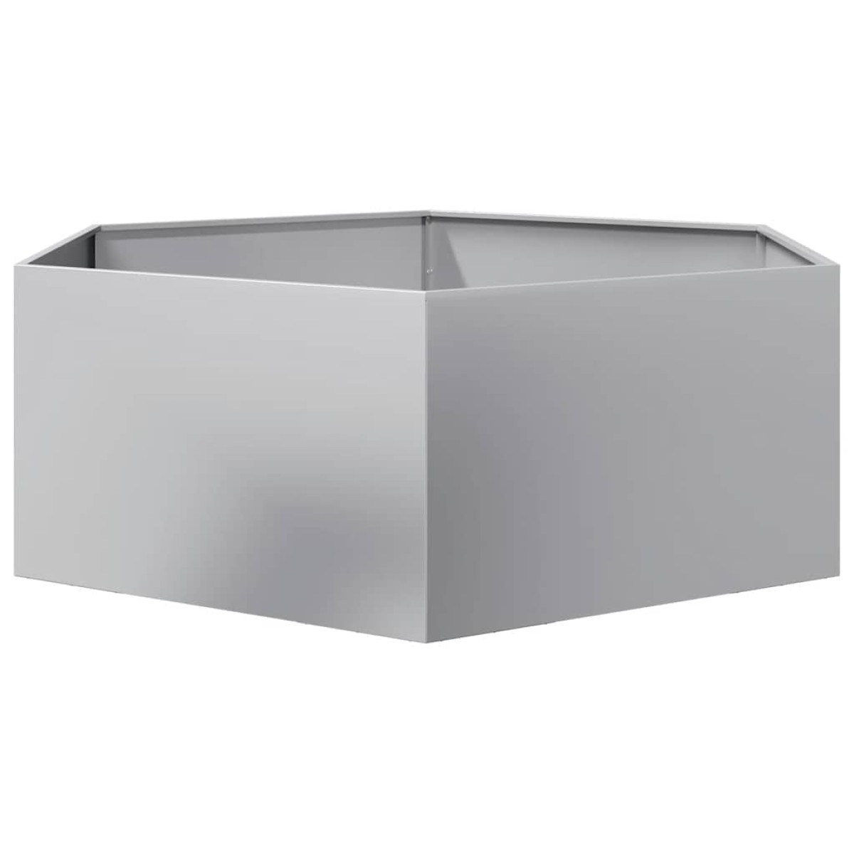 vidaXL Ζαρντινιέρα Κήπου Εξάγωνη 138x120x45 εκ. Γαλβανισμένο Χάλυβα