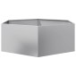 vidaXL Ζαρντινιέρα Κήπου Εξάγωνη 138x120x45 εκ. Γαλβανισμένο Χάλυβα