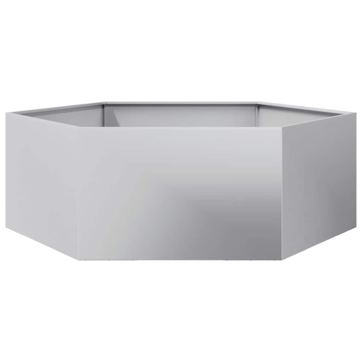 vidaXL Ζαρντινιέρα Κήπου Εξάγωνη 138x120x45 εκ. Γαλβανισμένο Χάλυβα